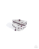 Captivating Crisscross - Purple Ring - Paparazzi Accessories Ring Bedazzle Me Pretty Mobile Fashion Boutique