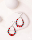 Carefree Color - Red Earrings - Paparazzi Accessories Earrings Bedazzle Me Pretty Mobile Fashion Boutique