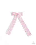 Carefree Coquette - Pink Hair Clip - Paparazzi Accessories Hair Clip Bedazzle Me Pretty Mobile Fashion Boutique