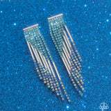 Careless Cascade - Blue Post Earrings - Paparazzi Accessories Post Earrings Bedazzle Me Pretty Mobile Fashion Boutique