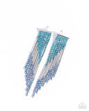 Careless Cascade - Blue Post Earrings - Paparazzi Accessories Post Earrings Bedazzle Me Pretty Mobile Fashion Boutique