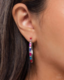 Carnival Chic - Pink Earrings - Paparazzi Accessories Earrings Bedazzle Me Pretty Mobile Fashion Boutique