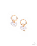 Carriage Chic - Gold Earrings - Paparazzi Accessories Earrings Bedazzle Me Pretty Mobile Fashion Boutique