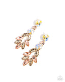 Cascading Cache - Gold Post Earrings - Paparazzi Accessories Post Earrings Bedazzle Me Pretty Mobile Fashion Boutique