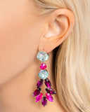 Cascading Cache - Multi Post Earrings - Paparazzi Accessories Post Earrings Bedazzle Me Pretty Mobile Fashion Boutique