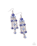 Cascading Clarity - Blue Earrings - Paparazzi Accessories Earrings Bedazzle Me Pretty Mobile Fashion Boutique