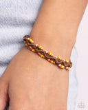 Cast a Wide Net - Orange Bracelet - Paparazzi Accessories Bracelet Bedazzle Me Pretty Mobile Fashion Boutique