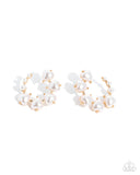 Castle Courting - Gold Post Earrings - Paparazzi Accessories Post Earrings Bedazzle Me Pretty Mobile Fashion Boutique