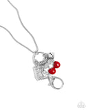 Casual Cowboy - Red Lanyard - Paparazzi Accessories Lanyard Bedazzle Me Pretty Mobile Fashion Boutique