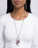 Casual Cowboy - Red Lanyard - Paparazzi Accessories Lanyard Bedazzle Me Pretty Mobile Fashion Boutique