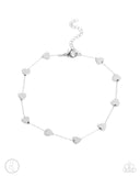 Catch My Breath - Silver Anklet - Paparazzi Accessories Anklet Bedazzle Me Pretty Mobile Fashion Boutique