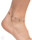 Catch My Breath - Silver Anklet - Paparazzi Accessories Anklet Bedazzle Me Pretty Mobile Fashion Boutique