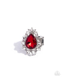 Catering Class - Red Ring - Paparazzi Accessories Ring Bedazzle Me Pretty Mobile Fashion Boutique