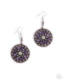 Cathedral Chic - Purple Earrings - Paparazzi Accessories Earrings Bedazzle Me Pretty Mobile Fashion Boutique