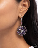 Cathedral Chic - Purple Earrings - Paparazzi Accessories Earrings Bedazzle Me Pretty Mobile Fashion Boutique