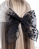 Catwalk Chic - Black Hair Clip - Paparazzi Accessories Hair Clip Bedazzle Me Pretty Mobile Fashion Boutique