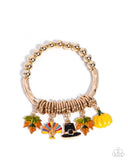 Celebratory Center - Gold Bracelet - Paparazzi Accessories Bracelet Bedazzle Me Pretty Mobile Fashion Boutique