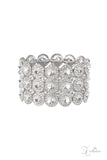 Celebratory Sparkle - White - 2021 Zi Collection Bracelet - Paparazzi Accessories Bedazzle Me Pretty Mobile Fashion Boutique