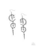 Celestial Cascade - White Earrings - Paparazzi Accessories Earrings Bedazzle Me Pretty Mobile Fashion Boutique