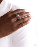 Celtic KNOT-out - Brown Ring - Paparazzi Accessories Ring Bedazzle Me Pretty Mobile Fashion Boutique