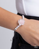 Ceramic Chic - Pink Bracelet - Paparazzi Accessories Bracelet Bedazzle Me Pretty Mobile Fashion Boutique