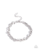Chain (Charms) Bracelet - Silver Rhodium Plated Bracelet - Paparazzi Accessories Bracelet Bedazzle Me Pretty Mobile Fashion Boutique