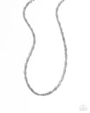 Chain Confrontation - Silver Mens Necklace - Paparazzi Accessories Mens Necklace Bedazzle Me Pretty Mobile Fashion Boutique