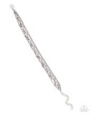 Chained Celebration - Silver Bracelet - Paparazzi Accessories Bracelet Bedazzle Me Pretty Mobile Fashion Boutique