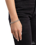 Chained Celebration - Silver Bracelet - Paparazzi Accessories Bracelet Bedazzle Me Pretty Mobile Fashion Boutique