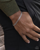 Chained Constitution - Silver Mens Bracelet - Paparazzi Accessories Mens Bracelet Bedazzle Me Pretty Mobile Fashion Boutique