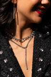 Champagne Night - White Necklace - Paparazzi Accessories Necklace Bedazzle Me Pretty Mobile Fashion Boutique