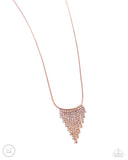 Chandelier Cadenza - Copper Necklace - Paparazzi Accessories Necklace Bedazzle Me Pretty Mobile Fashion Boutique