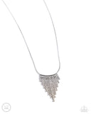Chandelier Cadenza - White Necklace - Paparazzi Accessories Necklace Bedazzle Me Pretty Mobile Fashion Boutique