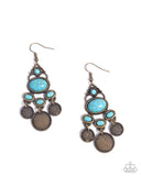Chandelier Candor - Brass Earrings - Paparazzi Accessories Earrings Bedazzle Me Pretty Mobile Fashion Boutique