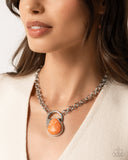 Change of Country - Orange Necklace - Paparazzi Accessories Necklace Bedazzle Me Pretty Mobile Fashion Boutique