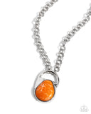 Change of Country - Orange Necklace - Paparazzi Accessories Necklace Bedazzle Me Pretty Mobile Fashion Boutique