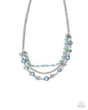 Charismatic Cascade - Blue Necklace - Paparazzi Accessories Necklace Bedazzle Me Pretty Mobile Fashion Boutique