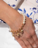 Charming Candidate - Gold Bracelet - Paparazzi Accessories Bracelet Bedazzle Me Pretty Mobile Fashion Boutique