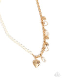 Charming Competitor - Gold Complete Look  - Paparazzi Accessories Bedazzle Me Pretty Mobile Fashion Boutique
