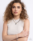 Charming Competitor - White Necklace - Paparazzi Accessories Necklace Bedazzle Me Pretty Mobile Fashion Boutique