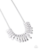 Chasing Chic - Silver Necklace - Paparazzi Accessories Necklace Bedazzle Me Pretty Mobile Fashion Boutique