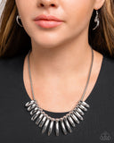 Chasing Chic - Silver Necklace - Paparazzi Accessories Necklace Bedazzle Me Pretty Mobile Fashion Boutique