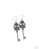Château Chic - Silver Earrings - Paparazzi Accessories Earrings Bedazzle Me Pretty Mobile Fashion Boutique