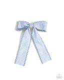 Checkered Chic - Blue Hair Clip - Paparazzi Accessories Hair Clip Bedazzle Me Pretty Mobile Fashion Boutique