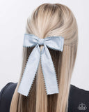 Checkered Chic - Blue Hair Clip - Paparazzi Accessories Hair Clip Bedazzle Me Pretty Mobile Fashion Boutique
