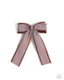 Checkered Chic - Brown Hair Clip - Paparazzi Accessories Hair Clip Bedazzle Me Pretty Mobile Fashion Boutique