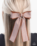 Checkered Chic - Brown Hair Clip - Paparazzi Accessories Hair Clip Bedazzle Me Pretty Mobile Fashion Boutique