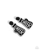 Cheer Captain - Black Post Earrings - Paparazzi Accessories Post Earrings Bedazzle Me Pretty Mobile Fashion Boutique