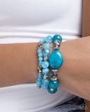 Cheerful Collection - Blue Bracelet - Paparazzi Accessories Bracelet Bedazzle Me Pretty Mobile Fashion Boutique