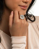 Cheers to Perfection - Blue Ring - Paparazzi Accessories Ring Bedazzle Me Pretty Mobile Fashion Boutique